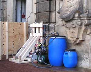 Aufbau der Pilotsalzminderung im Dresdner Zwinger Aufbau der Pilotsalzminderung im Dresdner Zwinger