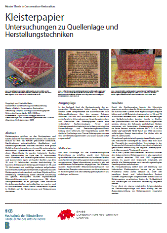 Poster zur Hochschularbeit von Charlotte Maier, 2019 Poster zur Hochschularbeit von Charlotte Maier, 2019